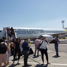 オデッサ空港はすべてが沖留である