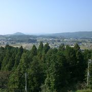 のどかな農村風景を一望