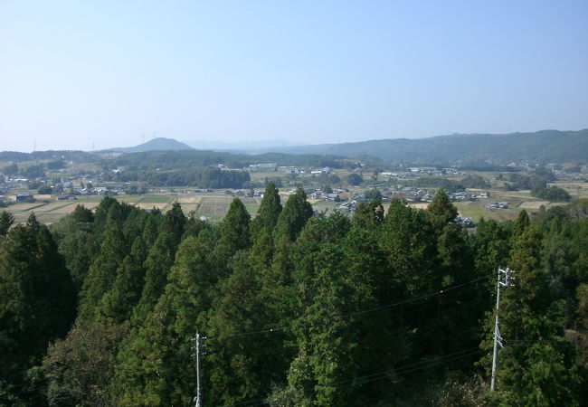 のどかな農村風景を一望