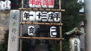 大門駅北西の神社