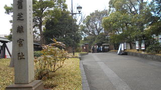 東京モノレールから見える庭園