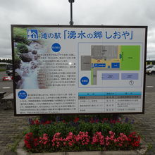 塩谷町と道の駅の案内板