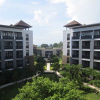 部屋からカウントダウンの花火が見えました