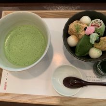 抹茶づくしセットです。