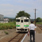 廃止予定区間唯一の有人駅です。スタンプと記念入場券があります