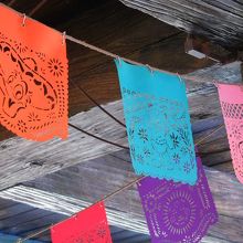 天井のフラッグ