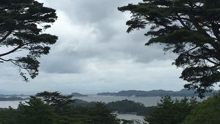 駐車場無料で松島を望む
