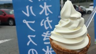 濃厚なソフトクリームがあります