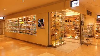空港でも小樽の硝子工芸品が。