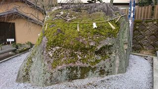 バス乗り場の横に