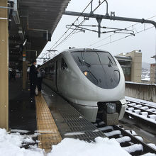 福知山駅にて。