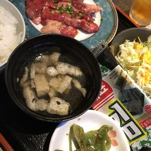 カルビセット…税込み、￥1.000-