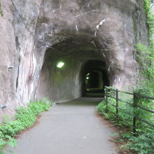 途中にトンネルがあります