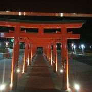 赤い鳥居が並ぶ福富神社が気になる