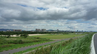 向かい岸は枚方になります