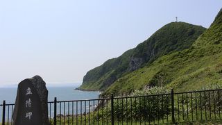 函館山の東南側、ほとんど断崖の岬