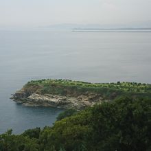 灯台から見た番所庭園