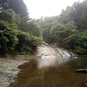 子どもが水遊びをしていました