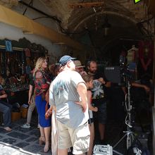 地元メディアのロケ現場