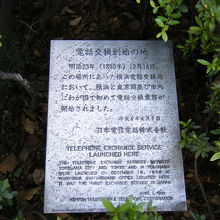 電話交換創始の地 