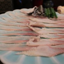 うなぎの薄造り。傑作だ