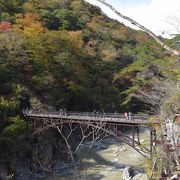 龍王峡の景観が素晴らしい、虹見橋