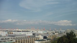 横浜港が一望できる