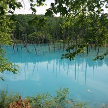 幻想的な青い水面