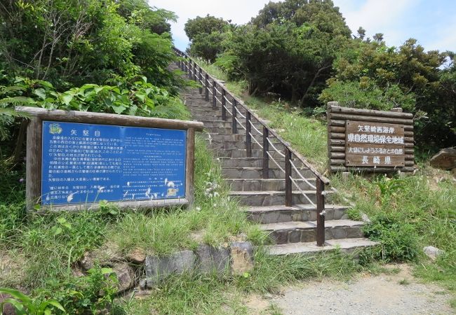 変わった岩が見える公園