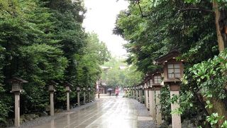 早朝の寒川神社