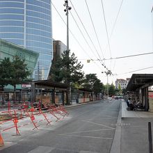 トラム乗り場も工事中（2019.7時点）