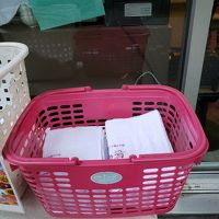 足湯用のタオル置いてあります