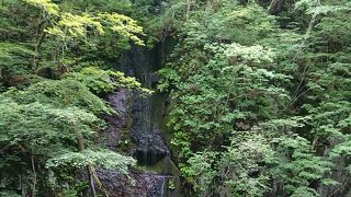 繊細に流れる滝