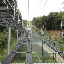 義父にとってはリフト乗車も立派なアトラクション（良い刺激）