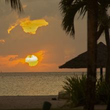 運が良ければこんな夕日が