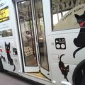 岡山後楽園・夢二美術館から岡山駅間の、夢二黒の助BUSに乗りました