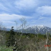 雪をかぶった別山