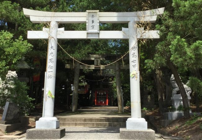 海岸沿いの眺めの良い神社