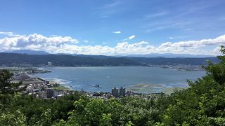 霧ヶ峰に向かう途中から見た諏訪湖