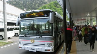 アルペンルートの最後の乗り物は高原バスに次いで乗っている時間が多かった