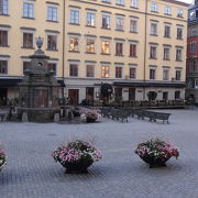 ノーベル博物館の前の広場