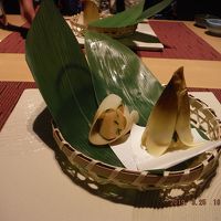 先付　タケノコ２種の食べ比べ　煮物と天麩羅