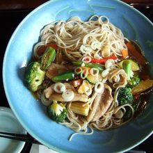 夏野菜のあんかけ蕎麦