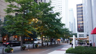 洗練されたオフィス街の通り