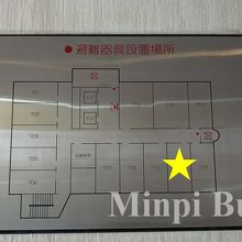 泊まった７階の部屋MAP