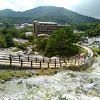 雲仙地獄と庭園を見下ろせる立地