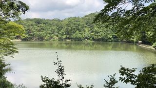 再度山頂上の北にある公園　池も素敵