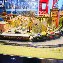 駅構内にあった鉄道ジオラマ