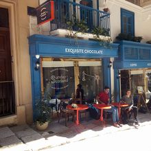 階段の途中にあるオシャレなカフェ！