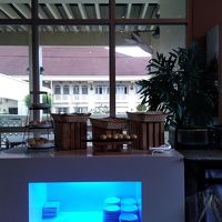 朝食ブッフェ。量丁度よく、美味しい。